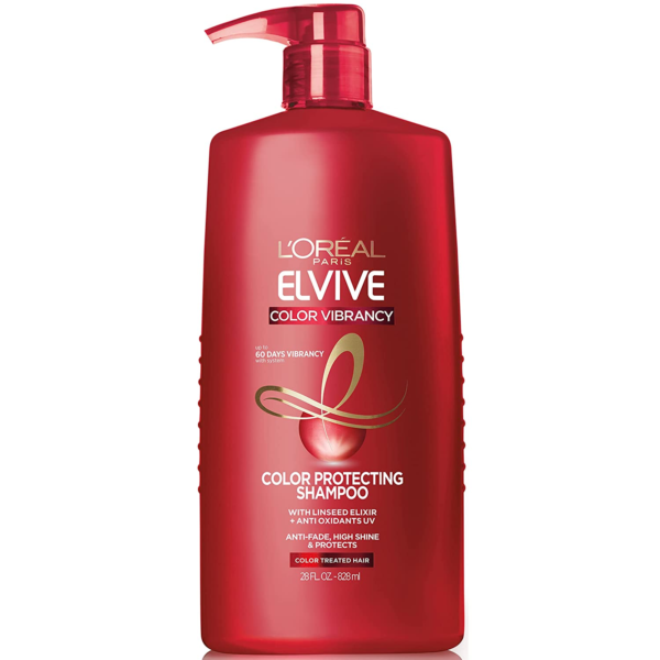 Elvive Color Vibrancy Protecting Shampoo, for Color Treated Hair, Shampoo with Linseed Elixir and Anti-Oxidants, for Anti-Fade, High Shine, and Color Protection, 28 Fl Oz - Image 2