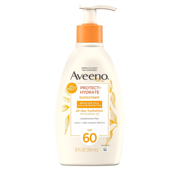 Protect + Hydrate Sunscreen Moisturizing Body Lotion with Broad Spectrum SPF 60 and Prebiotic Oat, Weightless, Paraben, Oxybenzone, and Oil Free Sunscreen, 12 FL OZ - Image 2