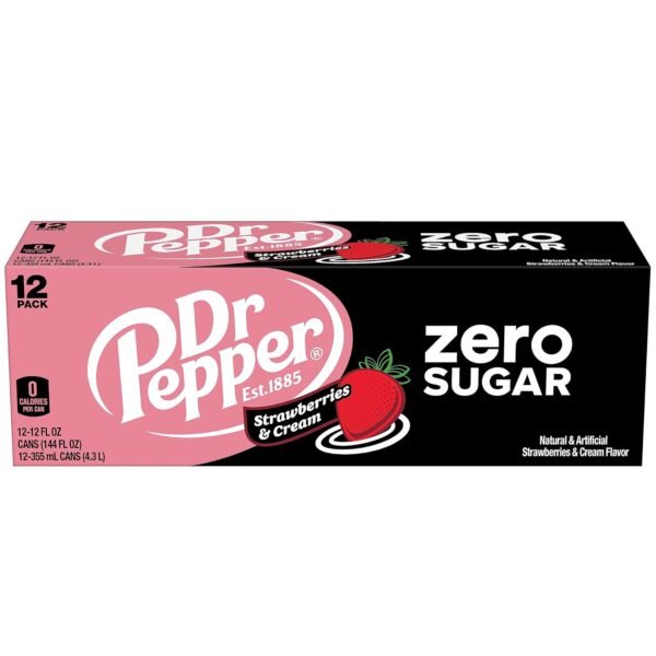 Zero Strawberries and Cream Soda, 12 Fl Oz Cans, 12 Pack - Image 6