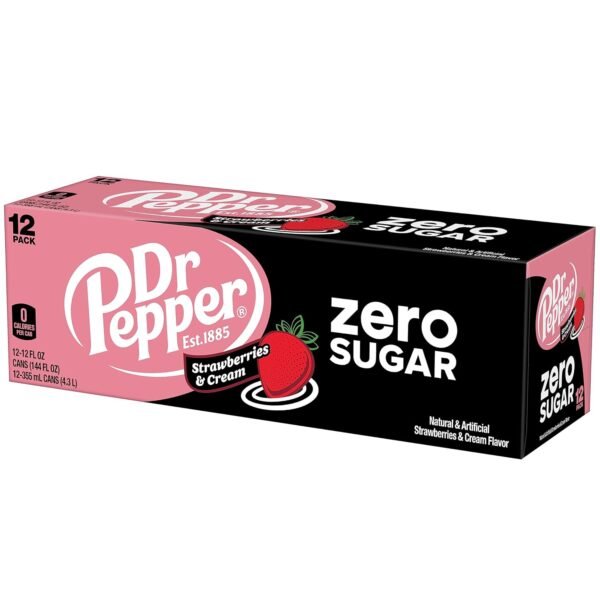 Zero Strawberries and Cream Soda, 12 Fl Oz Cans, 12 Pack - Image 9