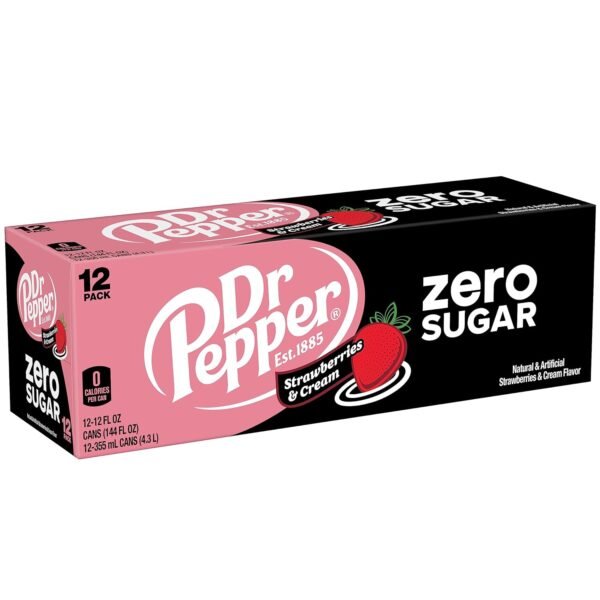 Zero Strawberries and Cream Soda, 12 Fl Oz Cans, 12 Pack - Image 8
