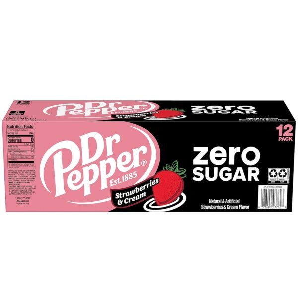 Zero Strawberries and Cream Soda, 12 Fl Oz Cans, 12 Pack - Image 10