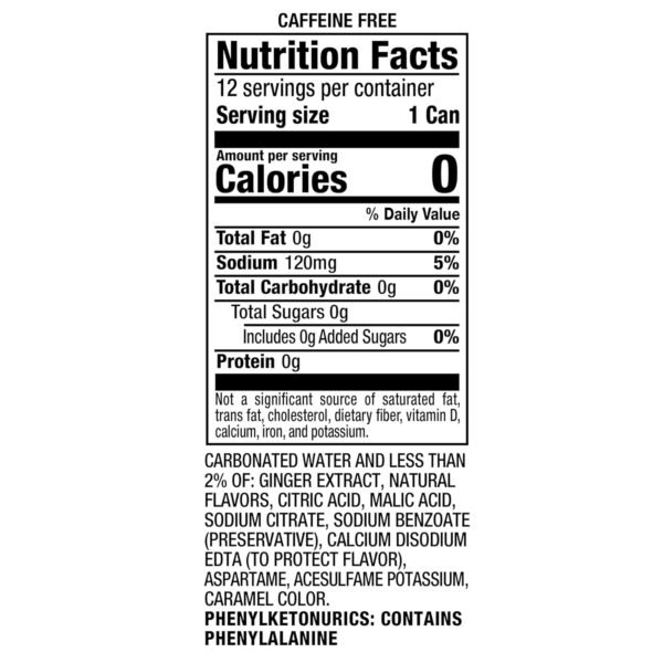 Zero Sugar Ginger Ale Soda, 12 Fl Oz Cans (Pack of 12) - Image 17