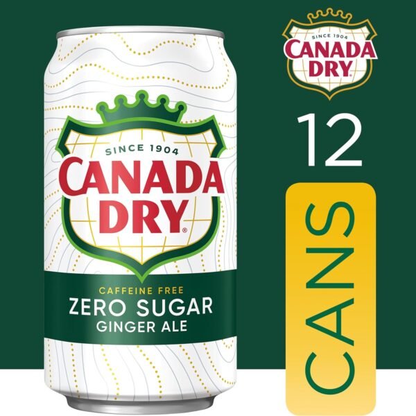Zero Sugar Ginger Ale Soda, 12 Fl Oz Cans (Pack of 12) - Image 7