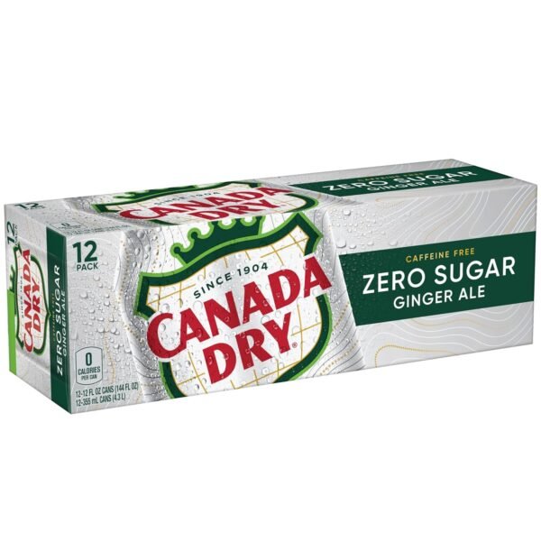 Zero Sugar Ginger Ale Soda, 12 Fl Oz Cans (Pack of 12) - Image 14