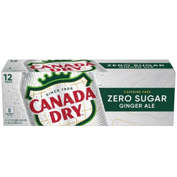 Zero Sugar Ginger Ale Soda, 12 Fl Oz Cans (Pack of 12) - Image 12
