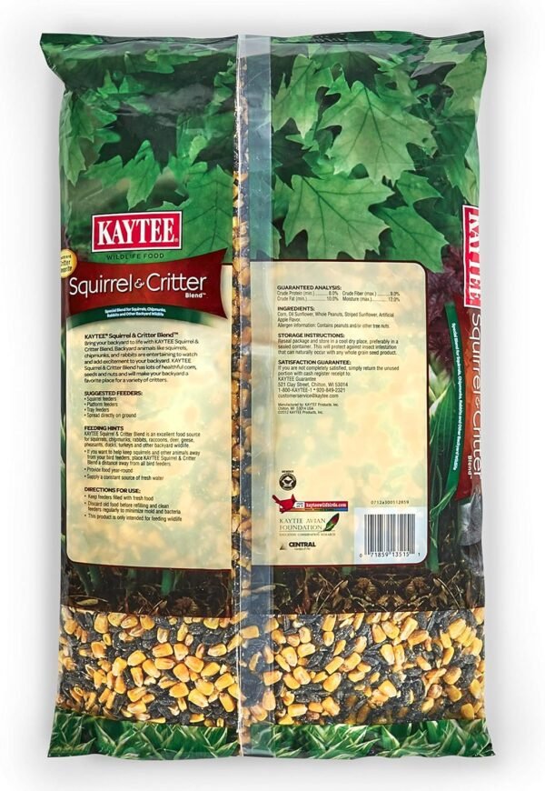 Squirrel & Critter Food Blend for Squirrels, Chipmunks, Rabbits & Other Backyard Wildlife 10 Pound (Pack of 1) - Image 3