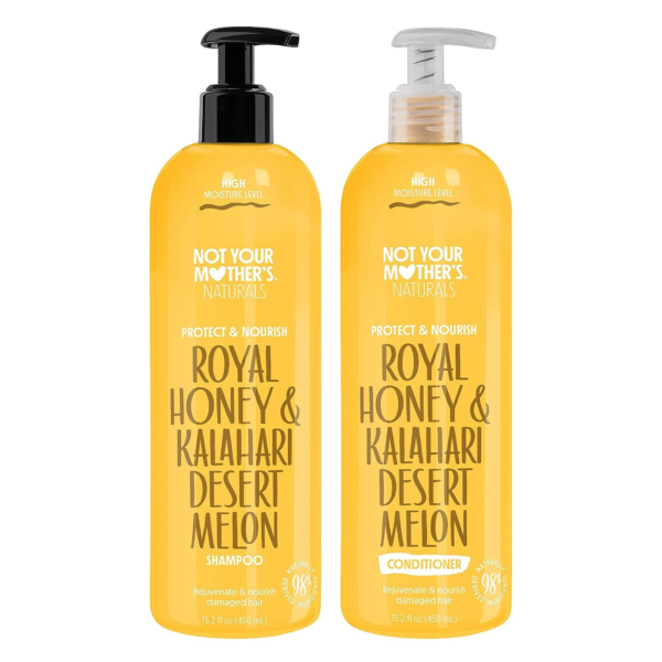 Naturals Protect & Nourish Shampoo & Conditioner Set - 15.2 Fl Oz - Sulfate-Free Hair Products - Royal Honey & Kalahari Desert Melon - Image 2