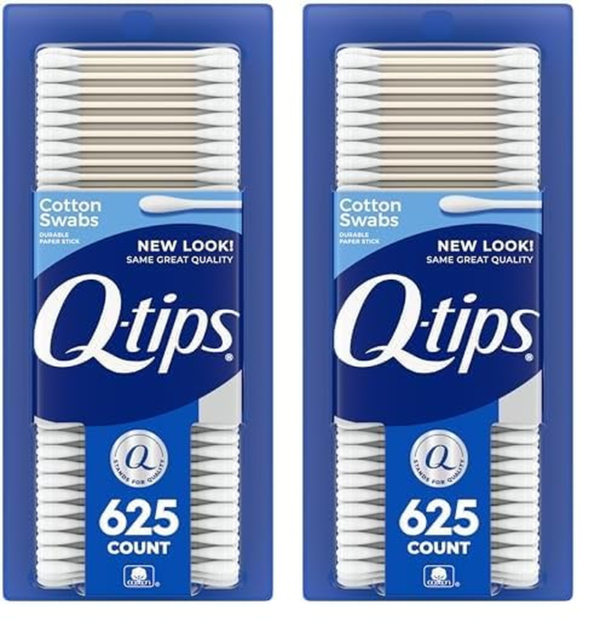 Cotton Swabs for Hygiene and Beauty Care Original Cotton Swab Made with 100% Cotton 625 Count, WHITE (Pack of 2) - Image 2